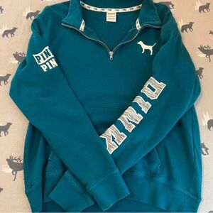 Victoria's Secret PINK Teal Zip-Up Jacket